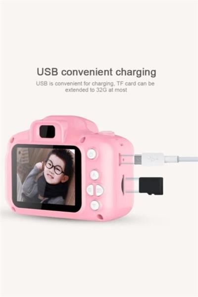 Torima CMR7 1080p Hd Çocuk Kamera Dijital Fotoğraf Makinesi Pembe