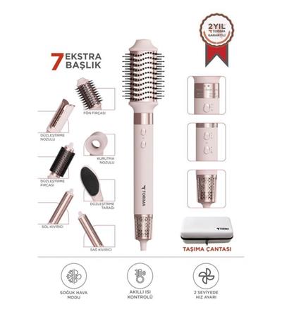 TORIMA THD-01 PINK 7IN1  MULTI STYLER AIRWRAP
