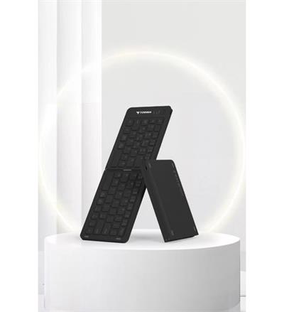 Torima TK-08 Siyah Kablosuz Katlanabilir Şarjlı Taşınabilir Mini Bluetooth Klavye