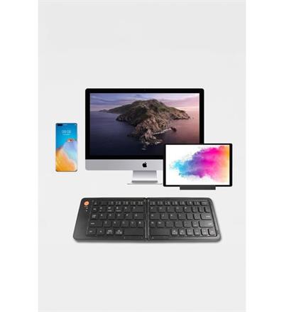 Torima TK-08 Siyah Kablosuz Katlanabilir Şarjlı Taşınabilir Mini Bluetooth Klavye