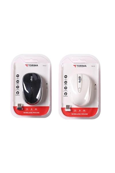 Torima TM-11 Ergonomik Kablosuz Beyaz Optik Mouse