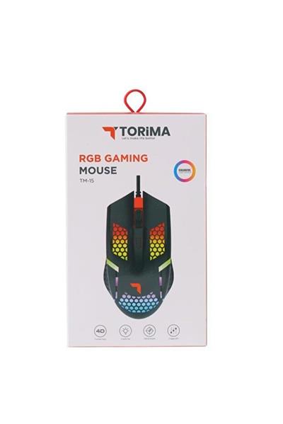 Torima TM-15 USB RGB Aydınlatmalı Gaming Oyuncu Mouse Siyah