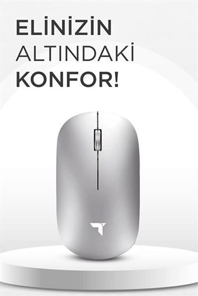 Torima TM-19 Gri Çift Modlu Sessiz Kablosuz Mouse Fare