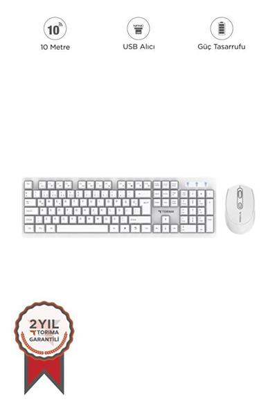 Torima TMK-01 Beyaz Kablosuz Q Klavye Ve Mouse Seti 