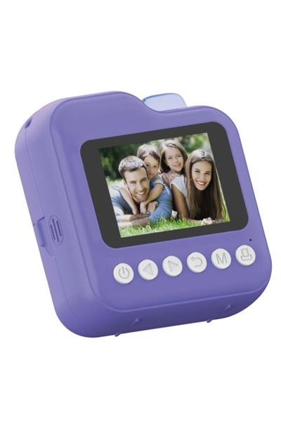 Torima CMR15 Dijital Video Kayıt Fotoğraf Çocuk Kamerası Anlık Termal Resim Kağıt Baskılı Yazıcı Mor