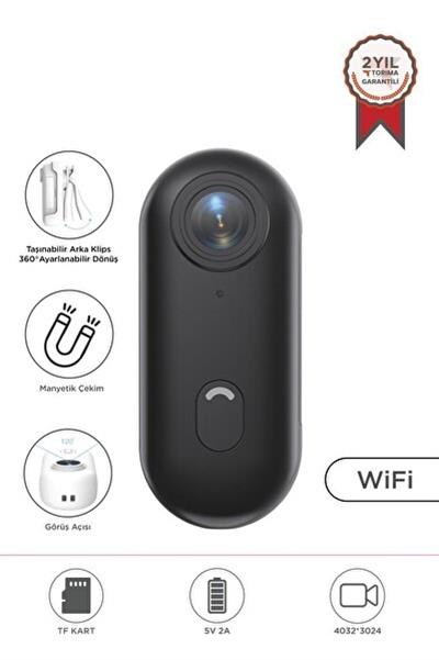 Torima CMR34 Aksiyon Kamerası 1080 P Manyetik Giyilebilir Geniş Açılı Klips Tasarımlı Kamera Siyah
