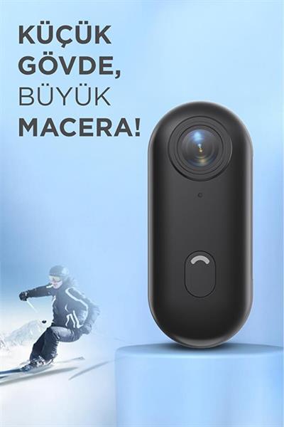 Torima CMR34 Aksiyon Kamerası 1080 P Manyetik Giyilebilir Geniş Açılı Klips Tasarımlı Kamera Siyah