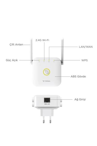 Torima WR-25 Wifi Sinyal Yakınlaştırıcı Güçlendirici Router 300Mbps
