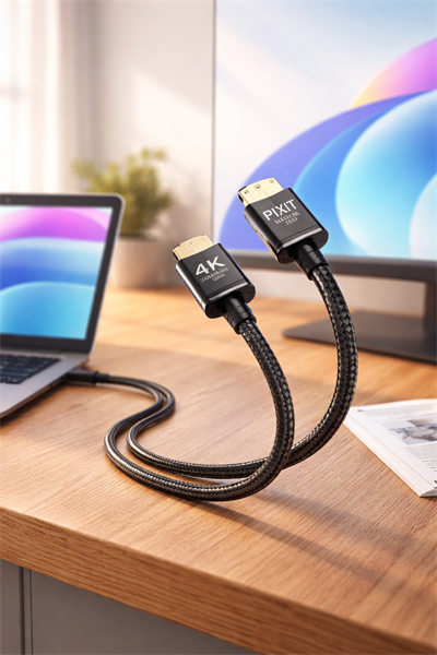 Ultra HD 4K HDMI to HDMI Kablo 1 Metre – Hasır Örgü, Yüksek Hızlı Görüntü & Ses Aktarımı