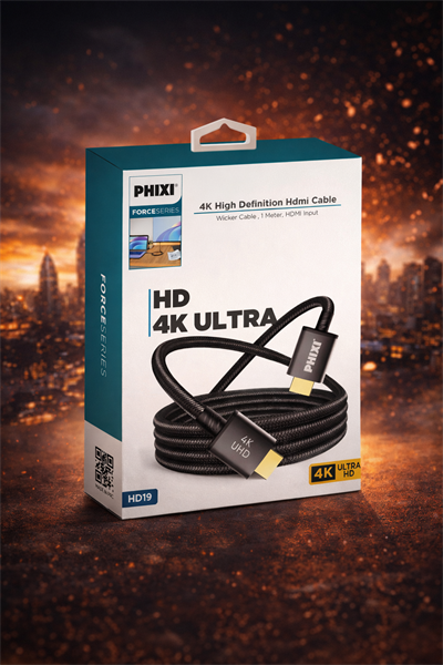Ultra HD 4K HDMI to HDMI Kablo 1 Metre – Hasır Örgü, Yüksek Hızlı Görüntü & Ses Aktarımı