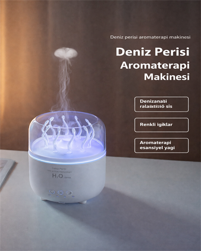 V77 LED Işıklı Aroma Difüzör Ortam Kokulandırıcı ve Nemlendirici