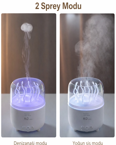 V77 LED Işıklı Aroma Difüzör Ortam Kokulandırıcı ve Nemlendirici