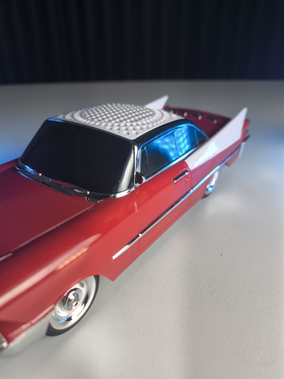 WS-1965 Nostaljik Araba Görünümlü Bluetooth,Hafıza Kartı,Usb Bellek,Aux Ve Radyo Destekli Hoparlör (Kırmızı)