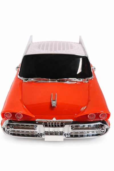WS-1965 Nostaljik Araba Görünümlü Bluetooth,Hafıza Kartı,Usb Bellek,Aux Ve Radyo Destekli Hoparlör (Orange)
