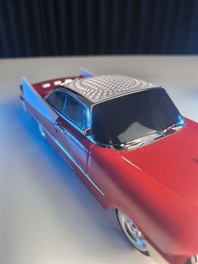 WS-1965 Nostaljik Araba Görünümlü Bluetooth,Hafıza Kartı,Usb Bellek,Aux Ve Radyo Destekli Hoparlör (Kırmızı)