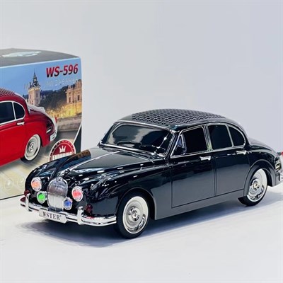 WS-596 Nostaljik Araba Görünümlü Bluetooth,Hafıza Kartı,Usb Bellek,Aux Ve Radyo Destekli Hoparlör (SİYAH)