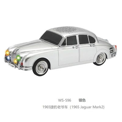 WS-596 Nostaljik Araba Görünümlü Bluetooth,Hafıza Kartı,Usb Bellek,Aux Ve Radyo Destekli Hoparlör (BEYAZ)
