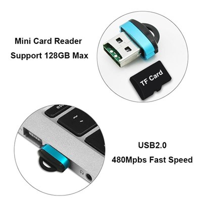 YK Design Çoklu Kart Okuyucu – Hızlı Veri Transferi, Taşınabilir Mini Tasarım (MAVİ)
