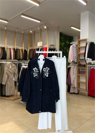 ŞÖNİL KUMAŞ NAKIŞLI CEKET