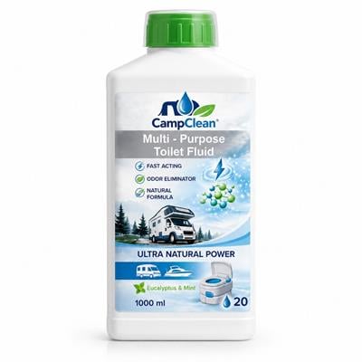 CampClean Karavan & Marin Tuvalet Atık Parçalayıcı 1 LT – Okaliptüs & Nane