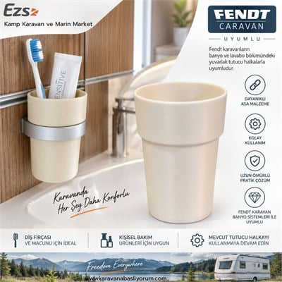 EzsCamp Fendt Karavan Uyumlu Diş Fırçalık & Banyo Bardağı – ASA
