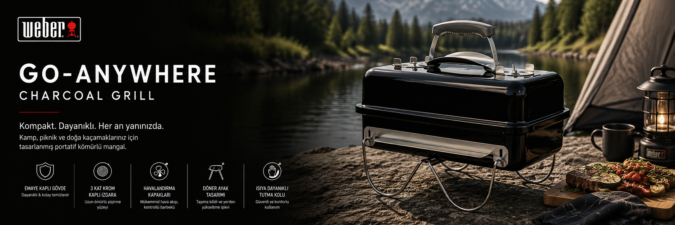 Weber Go-Anywhere Kömürlü Mangal