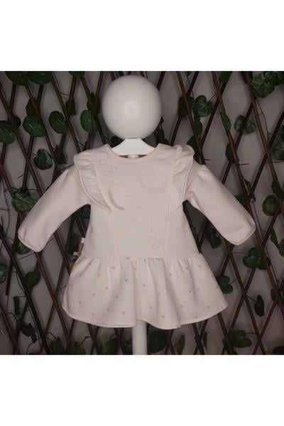 1-3 Aylık 56-62 Cm Kışlık %100 Pamuk Dışı Penye İçi Polar Bebek Çocuk Elbise