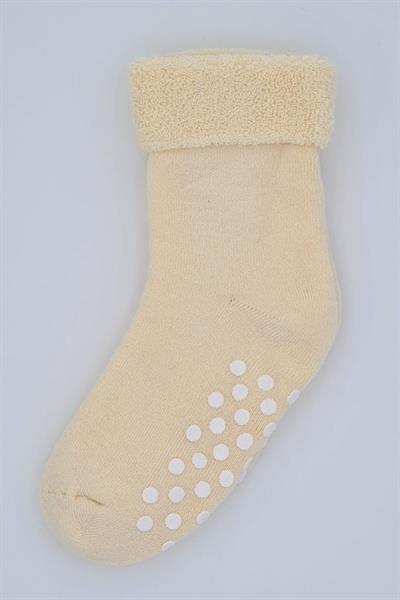 3-4 Yaş 3 Çift Havlu Pamuklu Kaydırmaz Taban  Kışlık Unısex Çocuk Ve Bebek Soket Çorap