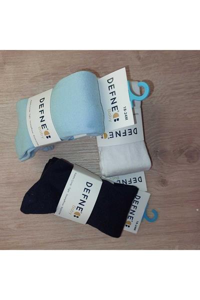 3 Adet Kışlık Pamuklu Desenli Erkek Çocuk Ve Bebek Külotlu Çorap