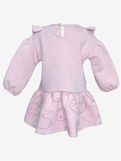 6-9 Aylık 62-74 Cm Kışlık %100 Pamuk Dışı Penye İçi Polar Bebek Çocuk Elbise