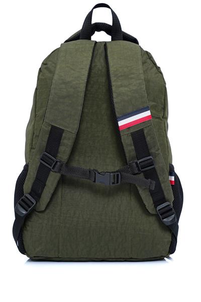 Cambridge Polo Club Minimalist Tasarım Unisex Çok Günlük Gözlü Sırt Çantası - Okul Çantası Haki
