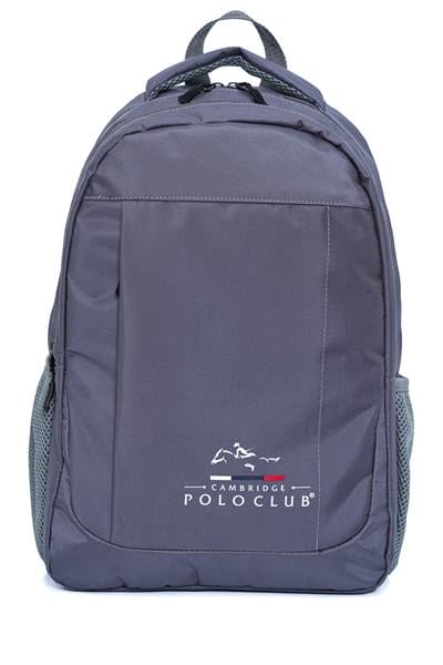 Cambridge Polo Club Unisex Çok Gözlü Günlük Sırt Çantası - Okul Çantası Gri