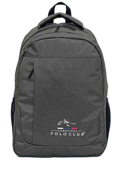 Cambridge Polo Club Unisex Çok Gözlü Günlük Sırt Çantası - Okul Çantası Haki