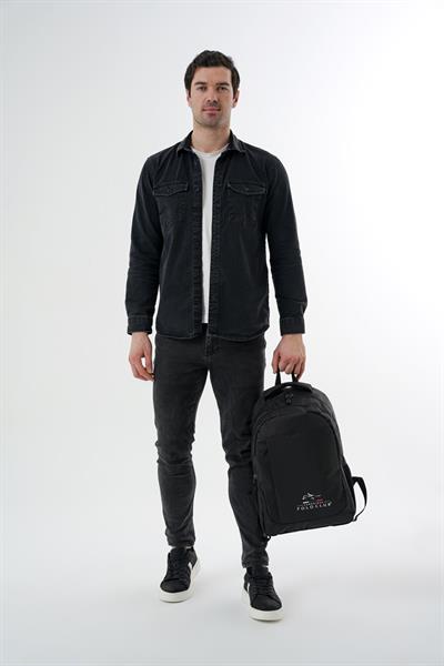 Cambridge Polo Club Unisex Çok Gözlü  Sırt Çantası - Okul Çantası Siyah