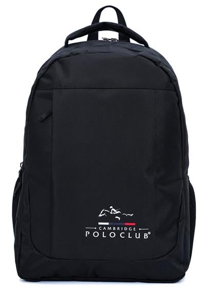 Cambridge Polo Club Unisex Çok Gözlü  Sırt Çantası - Okul Çantası Siyah
