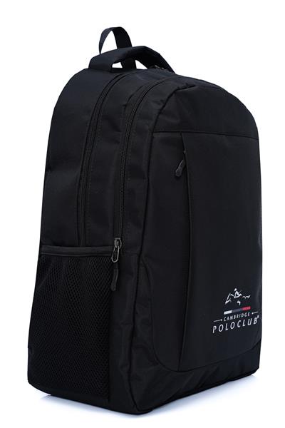 Cambridge Polo Club Unisex Çok Gözlü  Sırt Çantası - Okul Çantası Siyah