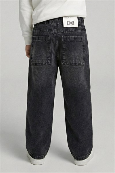 Dmb Boys & Girls Erkek Çocuk Baggy Kalıp Denip Kot Pantolon Füme