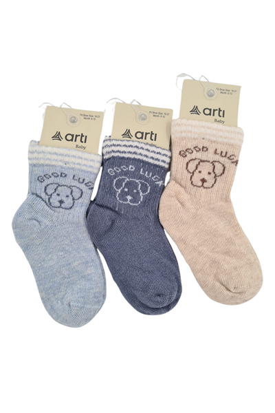 Erkek Bebek Çorap Soket 6 Çift Lacivert-Gri-Beyaz-Kahve-İndigo-Mavi