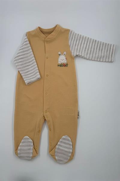 Erkek Bebek Tavşan Nakışlı  Tulum Slopet