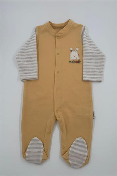 Erkek Bebek Tavşan Nakışlı  Tulum Slopet