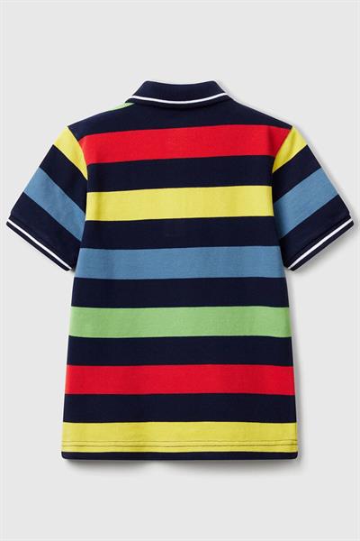 United Colors of Benetton Erkek Çocuk Çizgili Polo T shirt Mix 39QAC301T