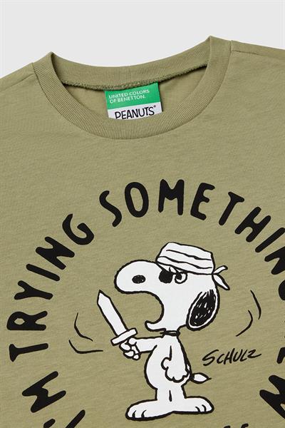 United Colors of Benetton Erkek Çocuk Tshirt Haki 3X1SC10NI