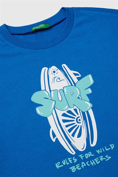 United Colors of Benetton Erkek Çocuk Tshirt Mavi 3JERC10PE