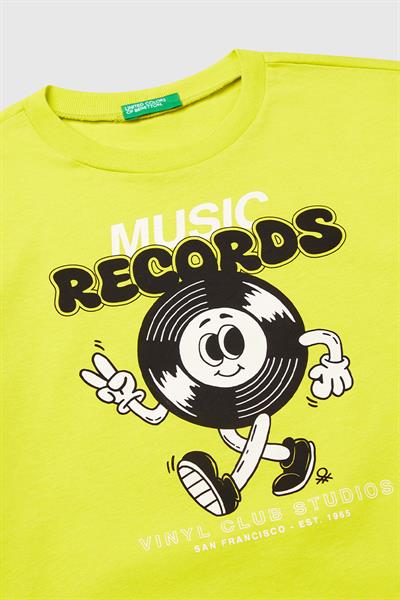 United Colors of Benetton Erkek Çocuk Tshirt Sarı 3JERC10PE