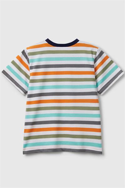 United Colors of Benetton Erkek Çocuk Çizgili T shirt Mix 3FHXG10HR 