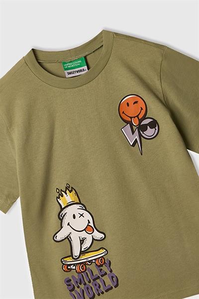 United Colors of Benetton Erkek Çocuk Smile T shirt Lacivert 3I1XG10IH