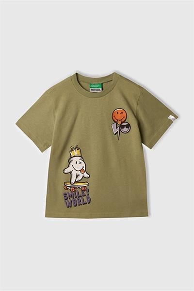 United Colors of Benetton Erkek Çocuk Smile T shirt Lacivert 3I1XG10IH