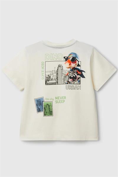 United Colors of Benetton Erkek Çocuk Tokyo T shirt Ekru 35RYG10I7 