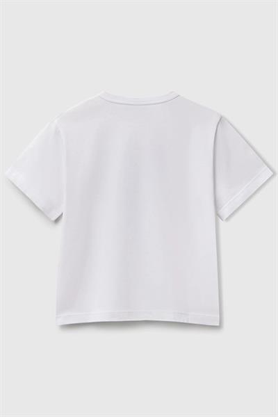 United Colors of Benetton Erkek Çocuk Tshirt Beyaz 3JERG10JQ