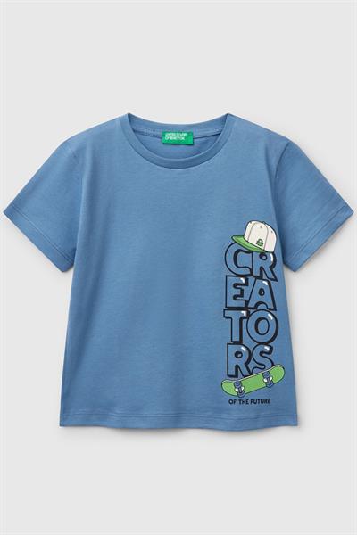 United Colors of Benetton Erkek Çocuk T shirt Petrol 3I1XG10IJ